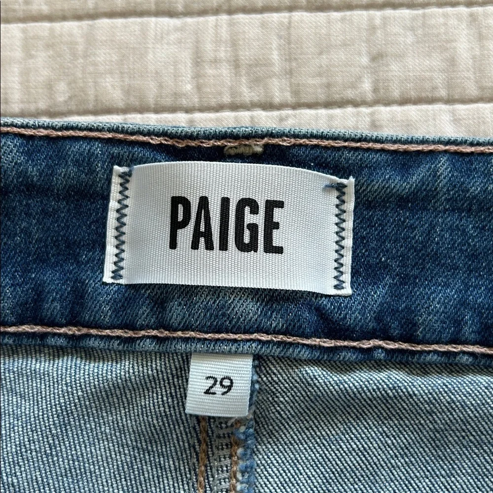 NWT Paige Sasha high-rise, wide leg jeans, medium wash 29” anthro Evereve - Picture 9 of 11